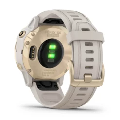 Montre Connectée GPS Garmin FENIX 6S PRO SOLAR Light Gold Bracelet Beige -Pas Cher périphériques de vélo de route Magasin 6sprolightgold3 z