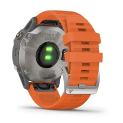 Montre Sport Garmin Fenix 6 Sapphire Titane Silver Bracelet Orange -Pas Cher périphériques de vélo de route Magasin fenix6sapphire02 z
