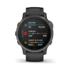 Montre GPS Garmin Fenix 6S Sapphire Carbon Gray DLC Noire -Pas Cher périphériques de vélo de route Magasin fenix6ssapphire3 z