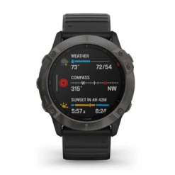 MONTRE GARMIN FENIX 6X SAPPHIRE CARBON GREY DLC -Pas Cher périphériques de vélo de route Magasin fenix6x4 z 1