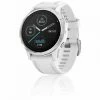 Montre GPS De Sport Garmin Fenix 6S Silver, Bracelet Blanc -Pas Cher périphériques de vélo de route Magasin frjhgj z