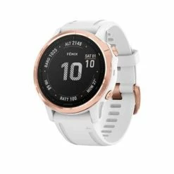 Montre Sport Garmin FENIX 6S PRO Rose Gold Blanche, Bracelet Blanc