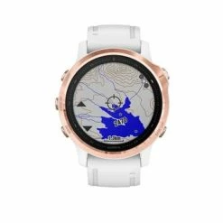 Montre Sport Garmin FENIX 6S PRO Rose Gold Blanche, Bracelet Blanc -Pas Cher périphériques de vélo de route Magasin hgfgvjjn z
