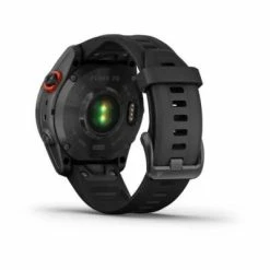Montre GPS GARMIN FENIX 7S SOLAR Gray Bracelet Noir -Pas Cher périphériques de vélo de route Magasin montre fenix 7S solar grise dos big