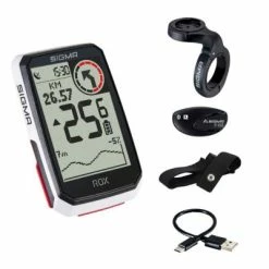 SIGMA SPORT Compteur Sigma GPS Rox 4.0 Blanc + Ceinture Cardio
